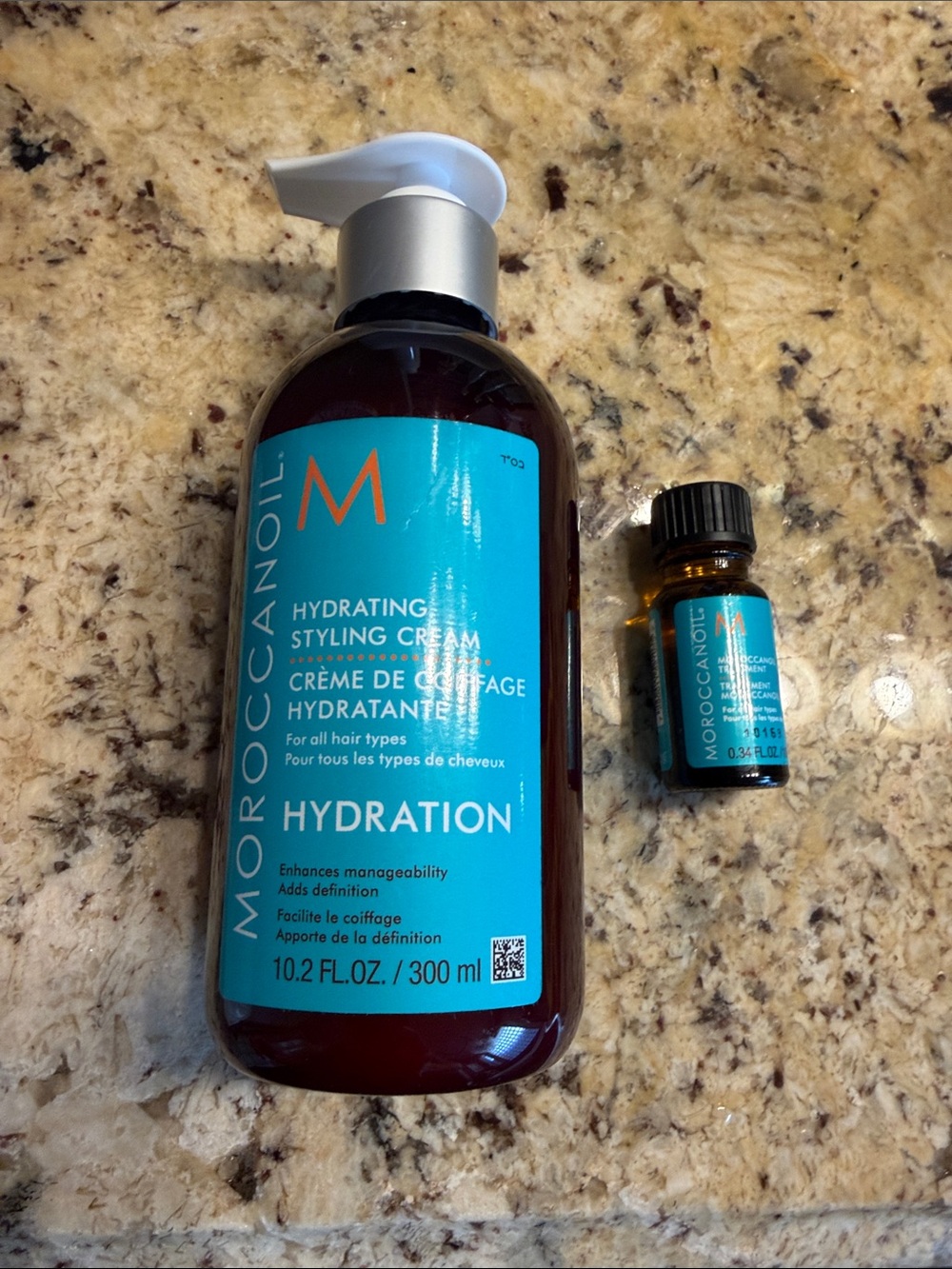 Moroccanoil Hydrating Styling Cream AND travel size oil treatment NWT